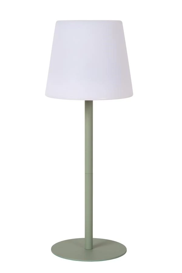 Lucide TYON - Lampe de table Rechargeable Intérieur/Extérieur - Batterie/Piles - LED Dim. - 1x2W 2700K - IP65 - Vert - éteint